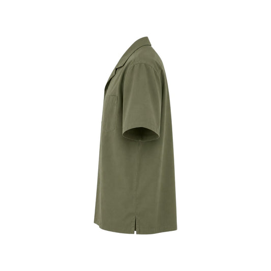 Twice Upon A  Men's Premium Olive Green Camp Collar Shirt